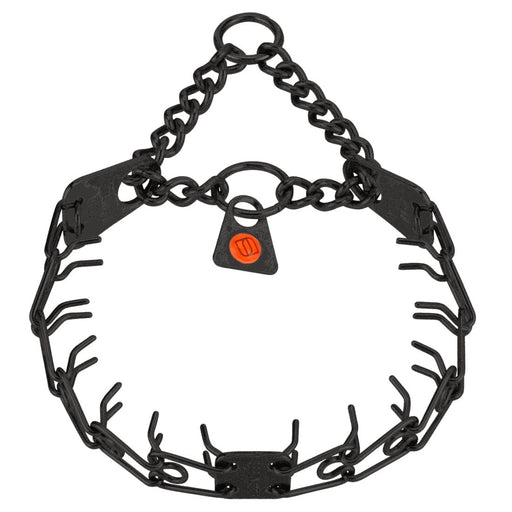 Herm Sprenger - MICRO-PLUS Training Collar with Center-Plate and Assembly Chain – Black Stainless Steel