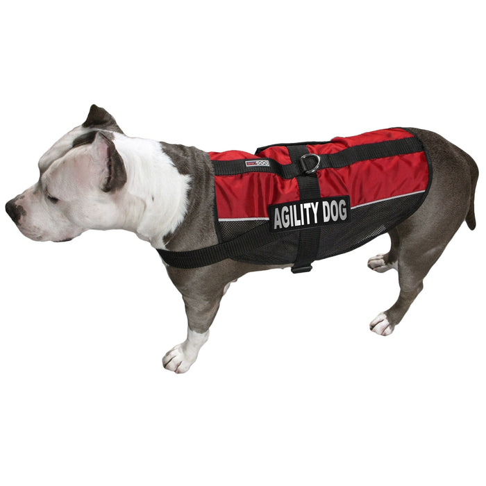 Dogline dogline dock dog vest patches - removable dock dog patch 2-pack  with reflective printed letters for support dog vest harness