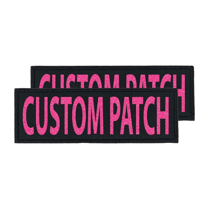 Dogline Custom Patch with Glitter Letters for Dog Vest Harness or Collar  Customizable Bling Text Personalized Patches with Hook Backing Name Agility