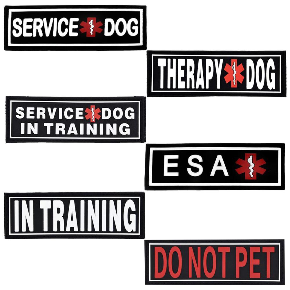 Dogline Custom Reflective Patch for Vest Harness Or Collar Customizable  Text Personalized Patches with Hook Backing Name Service Dog in Training